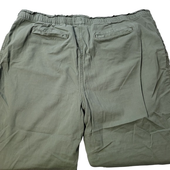 Sonoma Goods For Life Olive Green Cargo Cropped Pants Tie Waist Drawstring XXL - Picture 4 of 7
